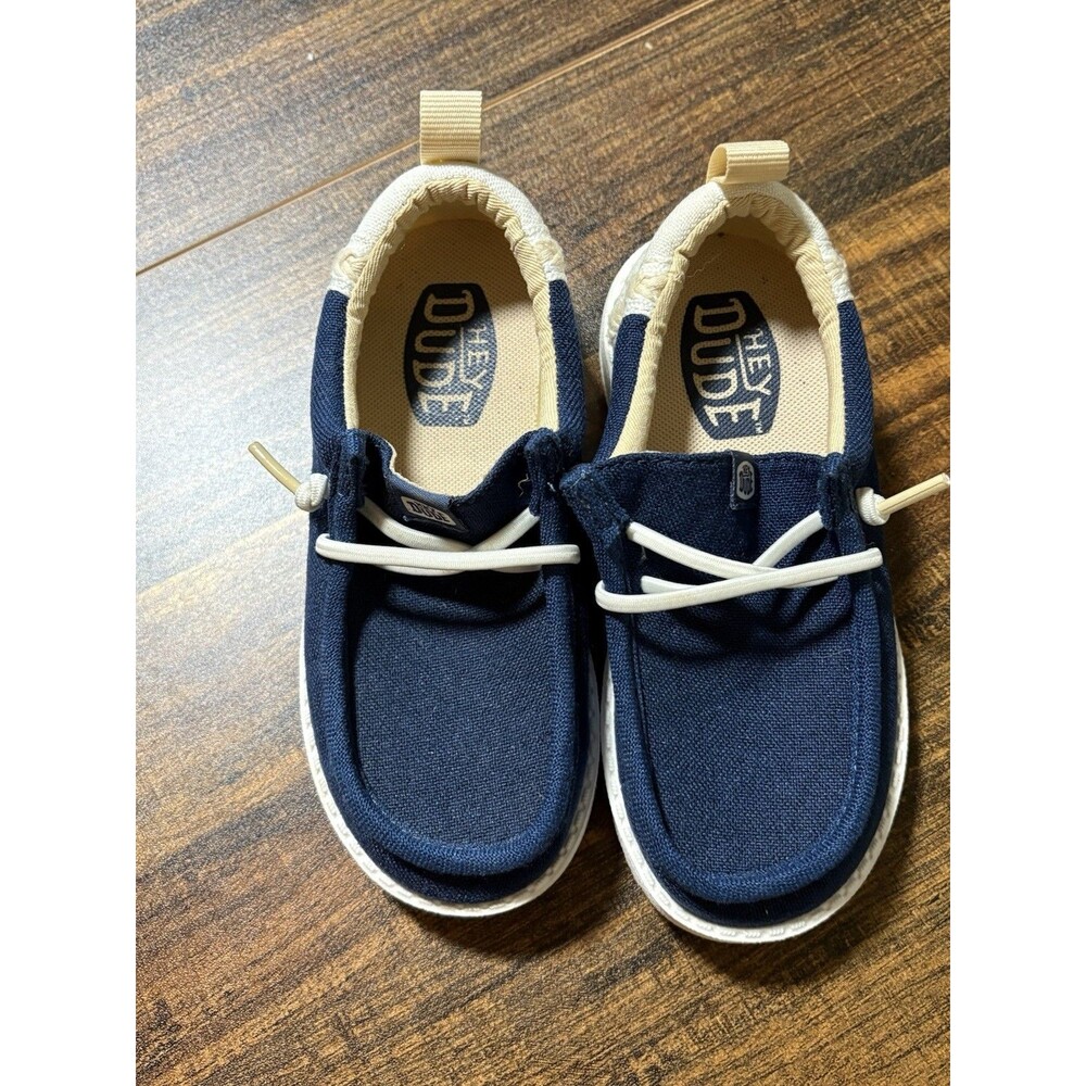 Hey Dude Wally Toddler Shoes Navy Blue Slip On Loafers Size C11 Little Kids 11